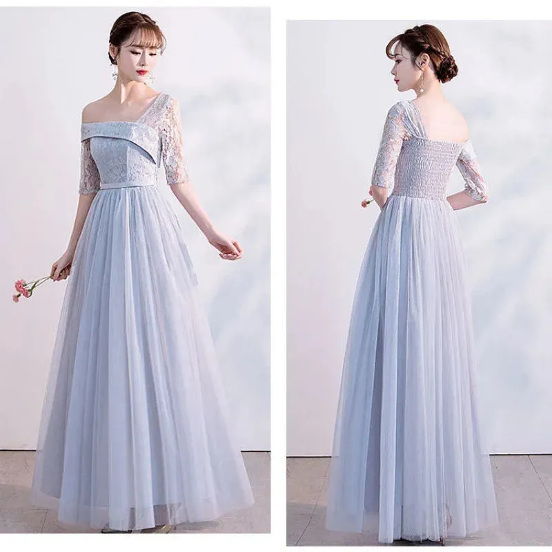 Female Lace Bridesmaid Dresses Fairy Temperament Banquet Slim Birthday Dress Students Long New Girlfriend Group Sisters Dress