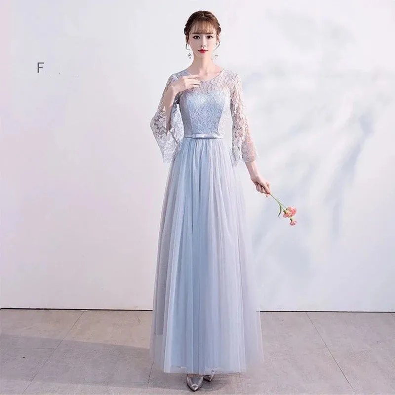 Female Lace Bridesmaid Dresses Fairy Temperament Banquet Slim Birthday Dress Students Long New Girlfriend Group Sisters Dress