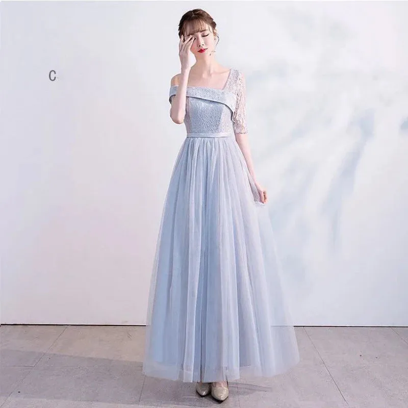 Female Lace Bridesmaid Dresses Fairy Temperament Banquet Slim Birthday Dress Students Long New Girlfriend Group Sisters Dress