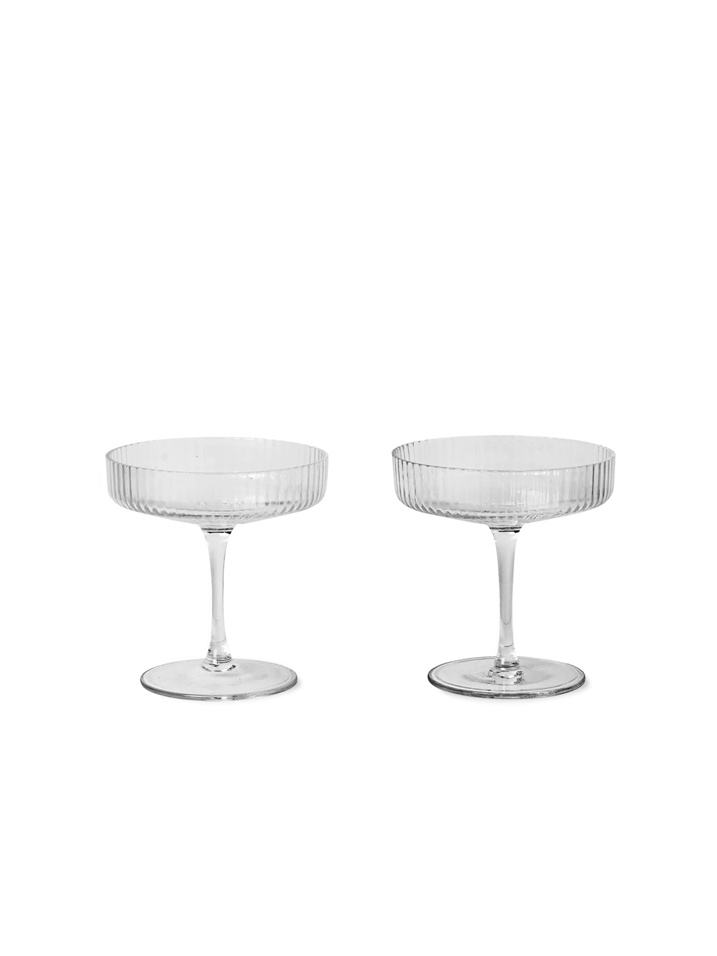 Ferm Living Ripple Champagne Saucer - Set of Two