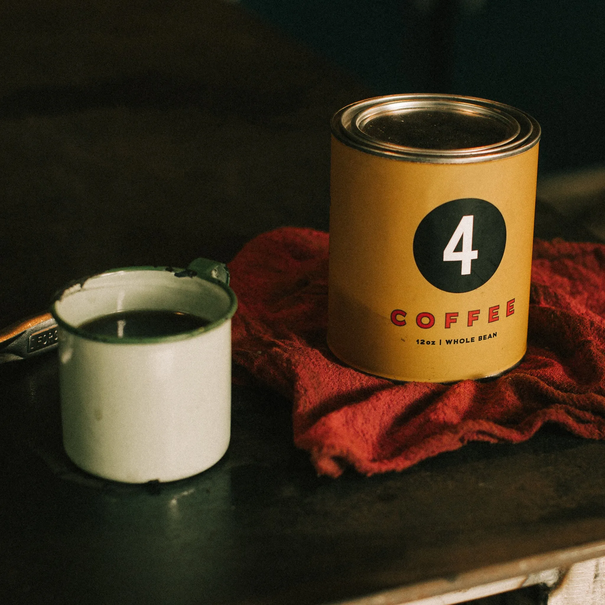 Four Coffee Tin in Sunday Motor Club Blend