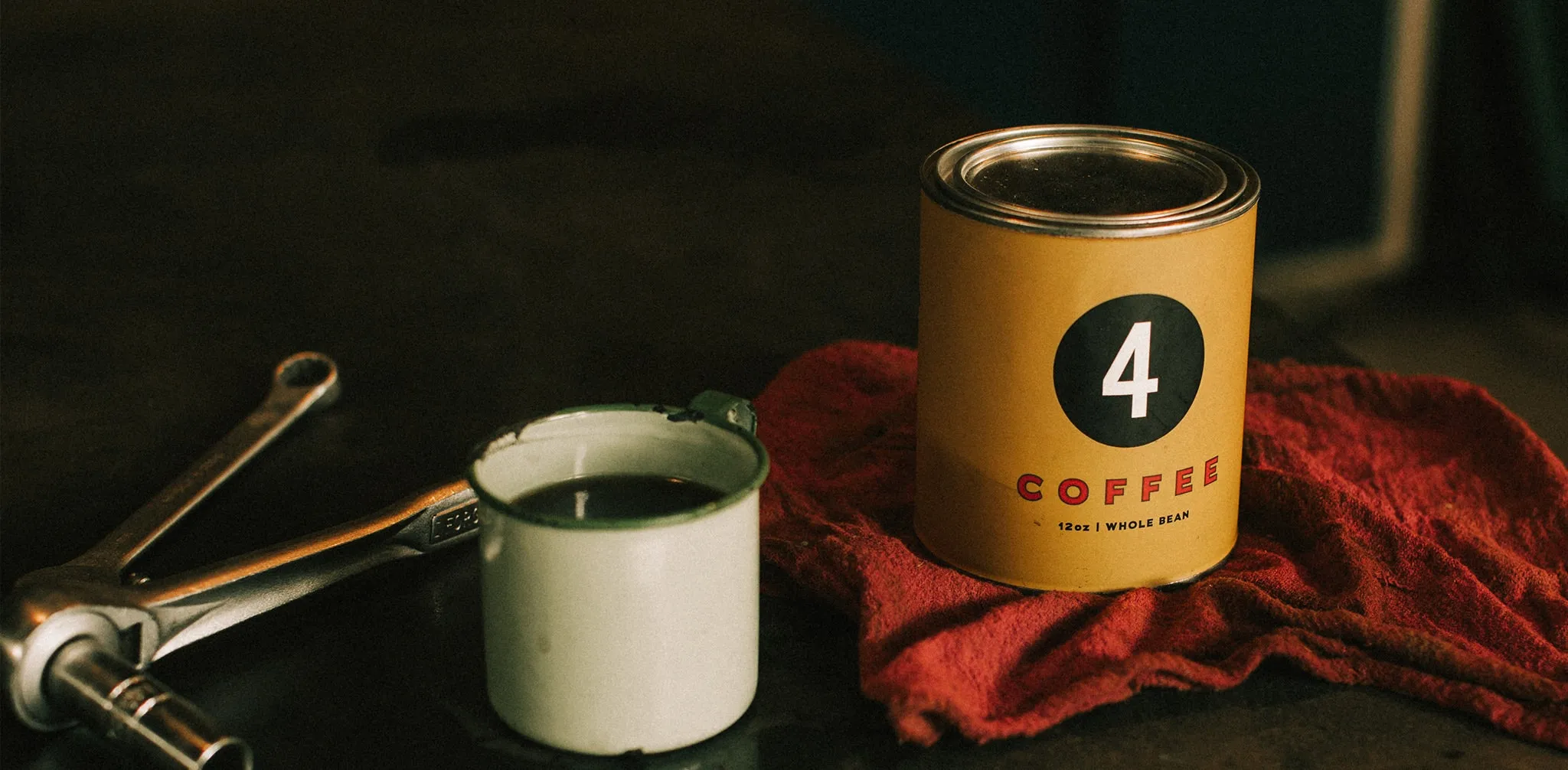 Four Coffee Tin in Sunday Motor Club Blend