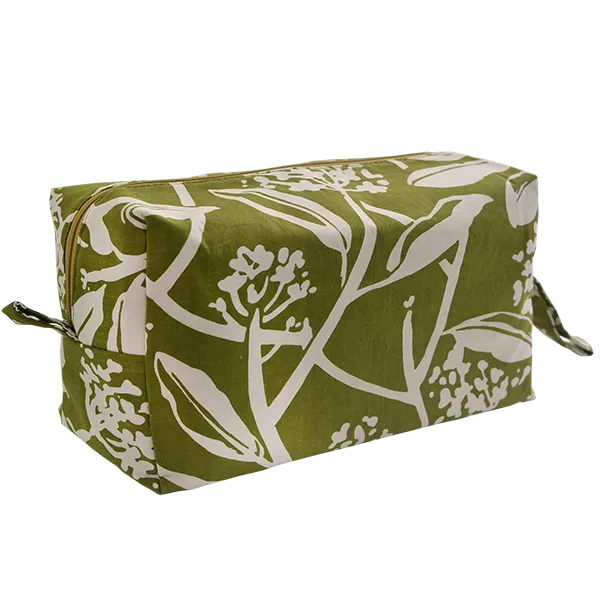 Frangipani Avocado Cosmetic Case, Large