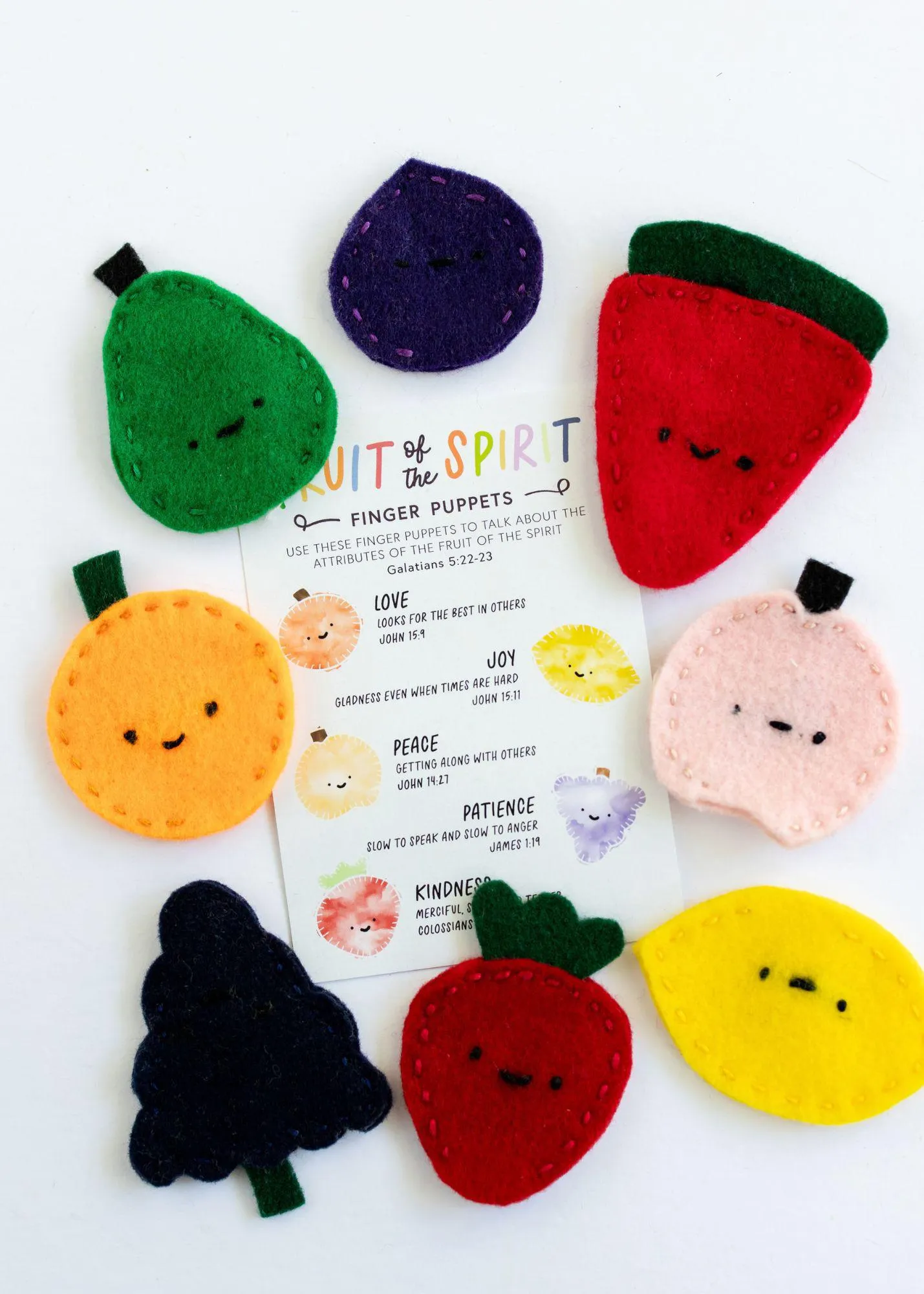 Fruit of the Spirit Finger Puppets