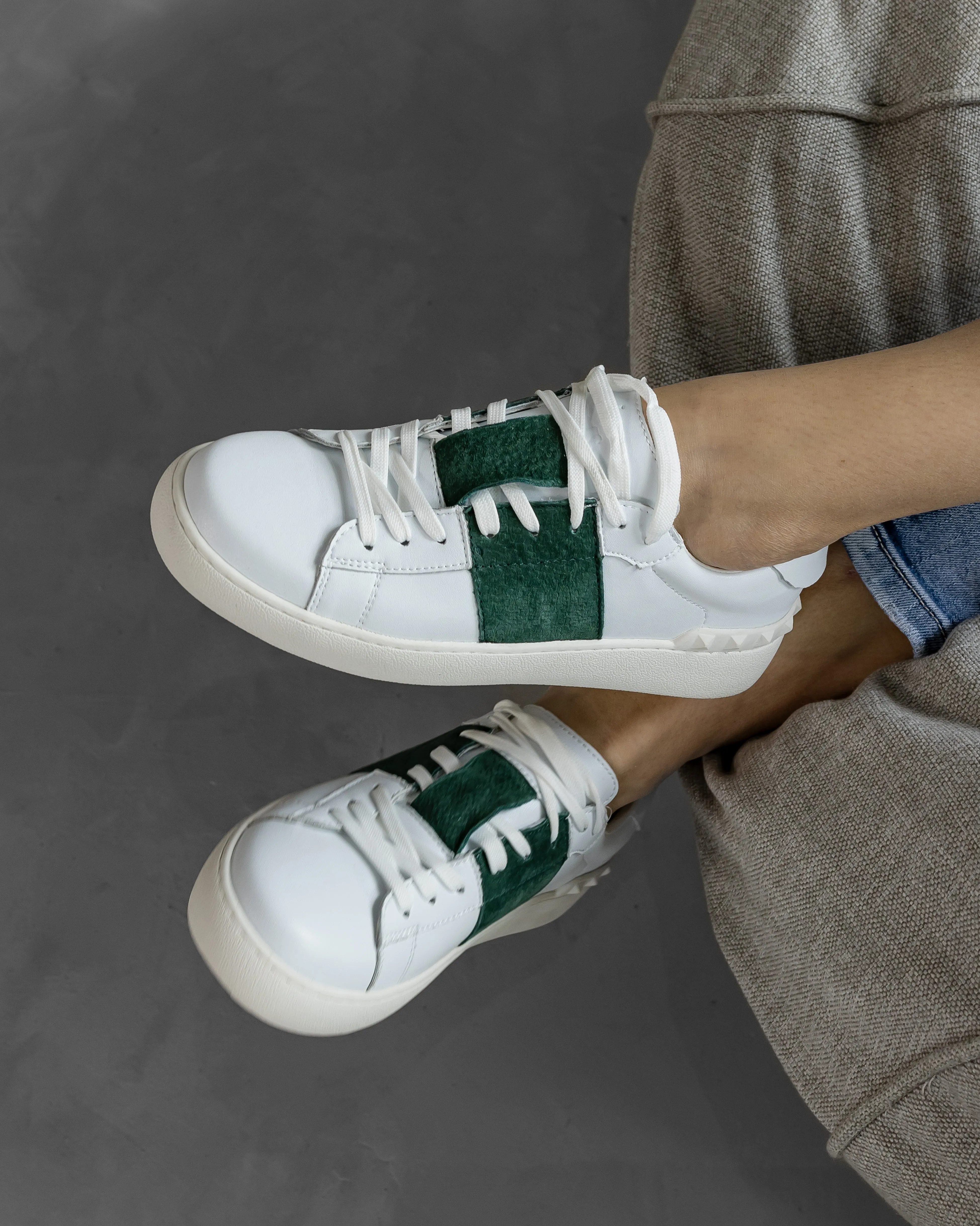 Gabriela Sneaker | Green & White Sneaker