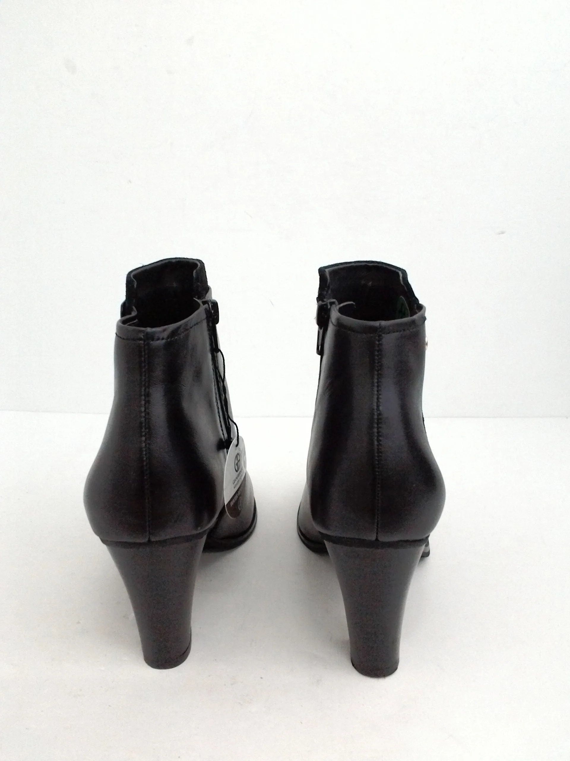 Giani Bernini Women's Leather Black Booties Size 8.5 M