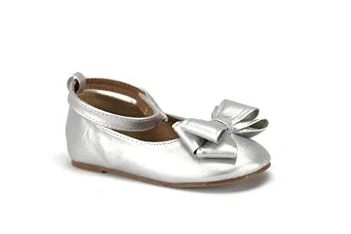 Girls 101-I Infants Round Toe Mary Jane Ankle Strap Ballerina Flats