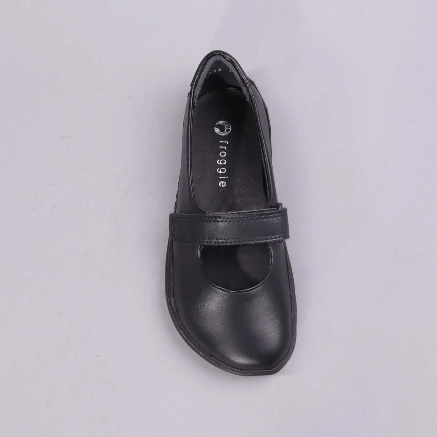 Girls Low-Bar School Shoe in Black Sizes 28-35 - 6609