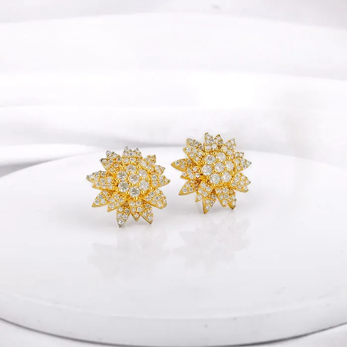 Golden Petals Studs