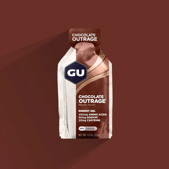 Gu Energy Gel- Chocolate Outrage   Caffeine