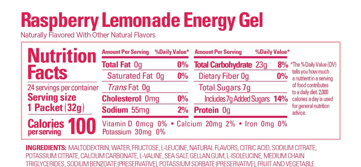 Gu Energy Gel- Rasberry Lemonade