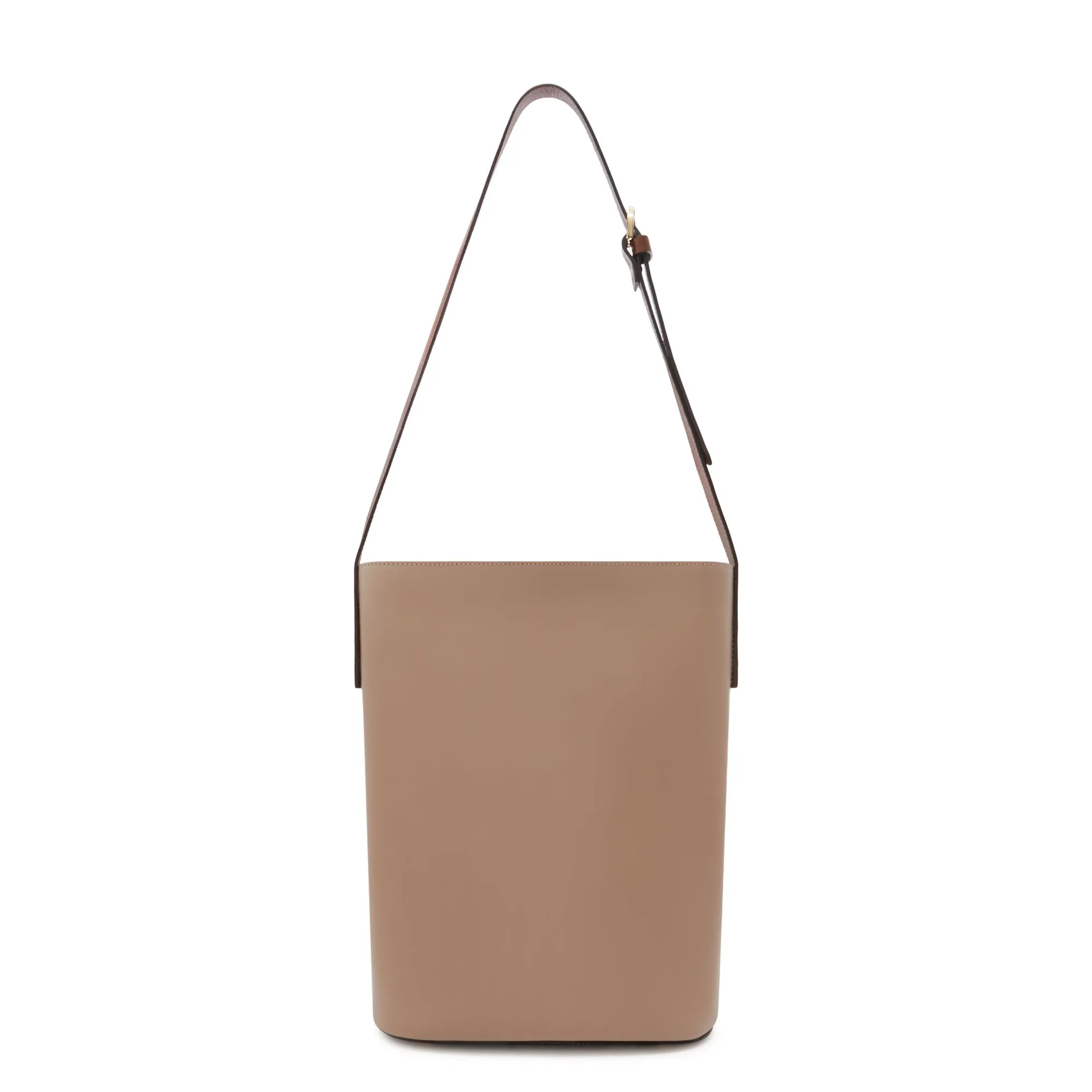 Honoré Lora taupe calfskin leather shoulder bag with laptop compartment