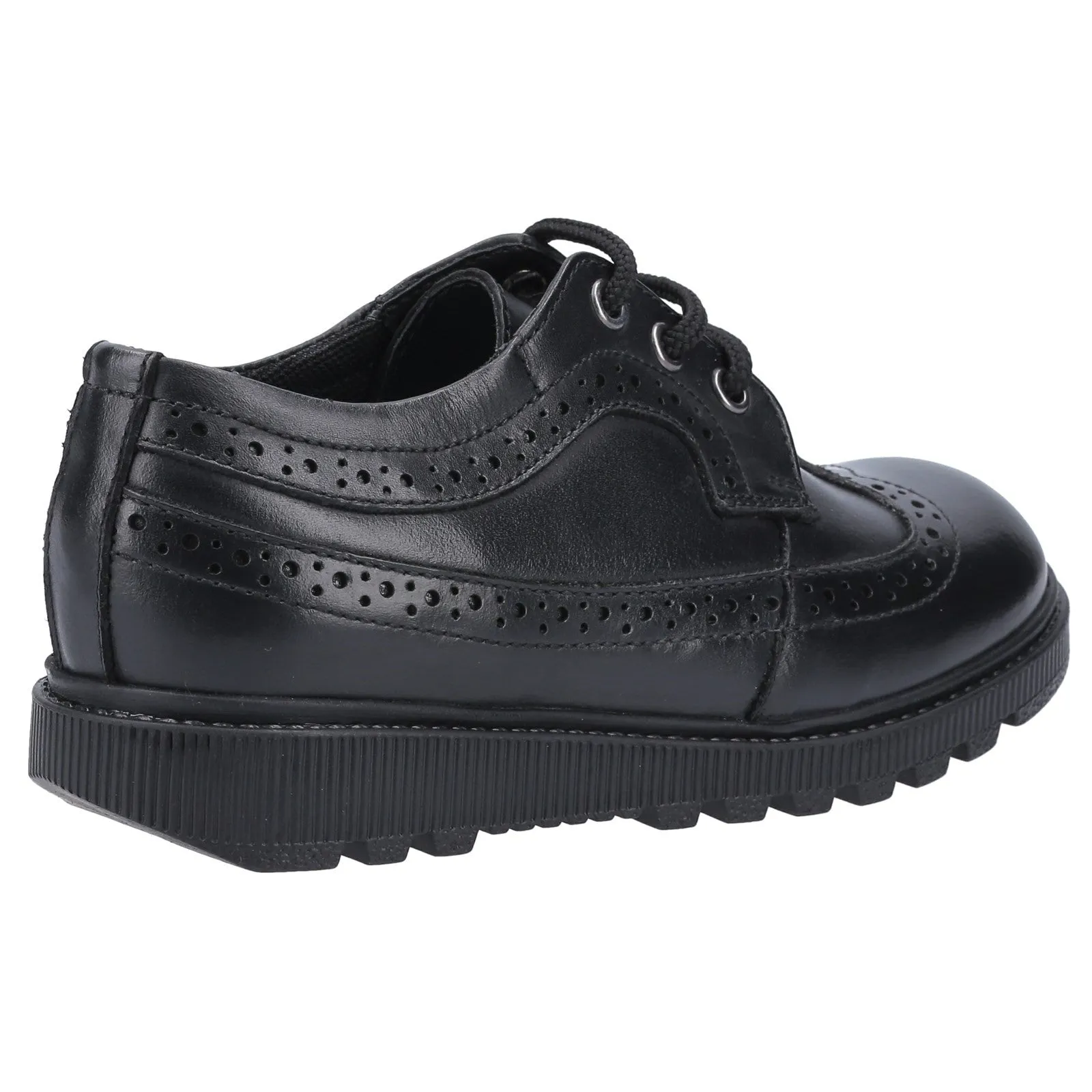 Hush Puppies Girls Felicity Leather School Shoes - Black