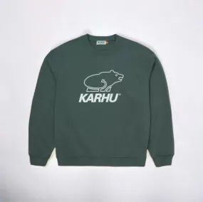 Karhu Basic Logo Crewneck - Dark Forrest / Bright White