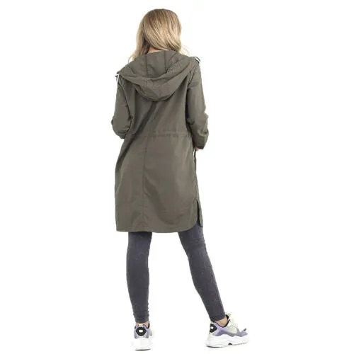 Ladies Brave Soul Devan Hooded Rain Mac