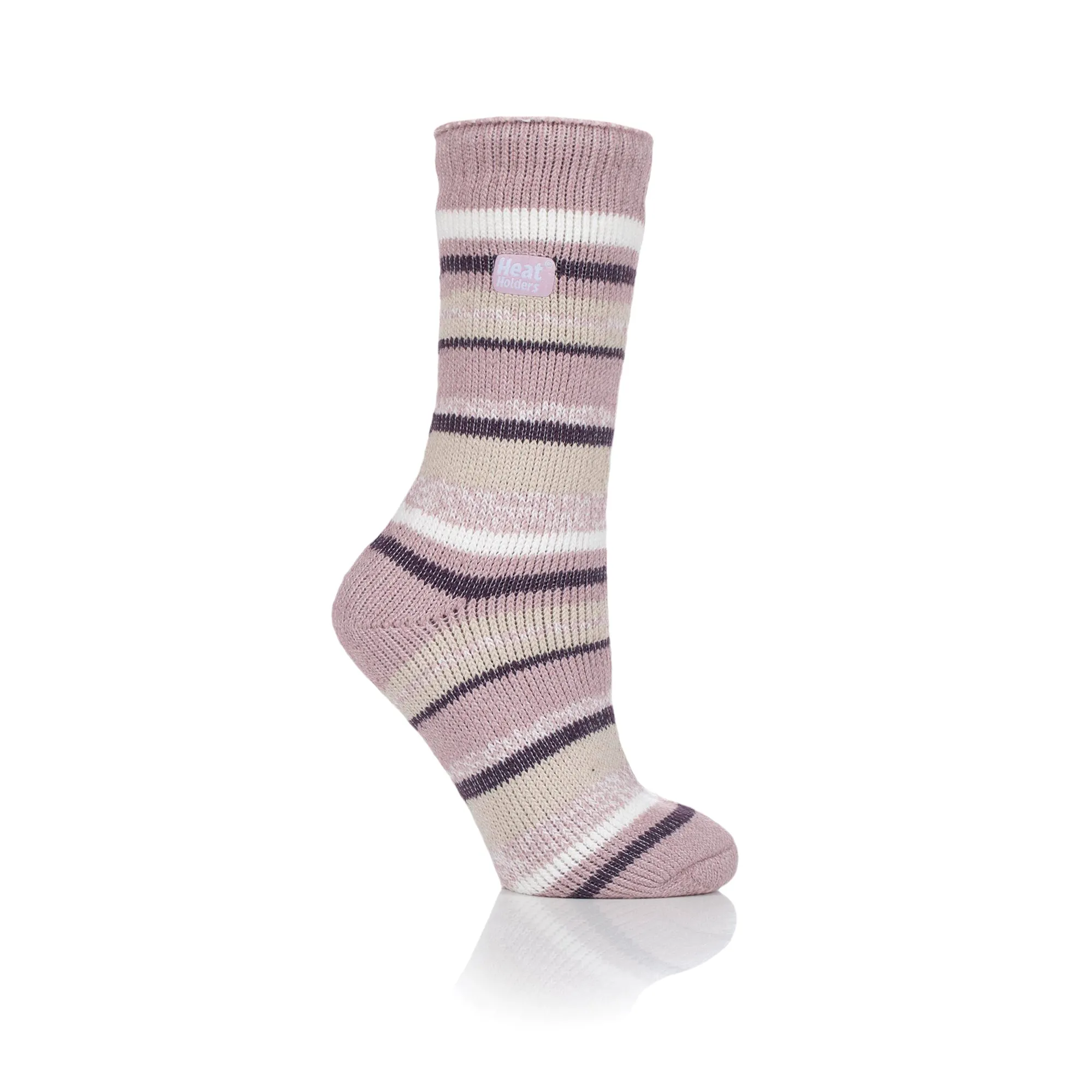 Ladies Original Cabin Fever Stripe Socks - Beige