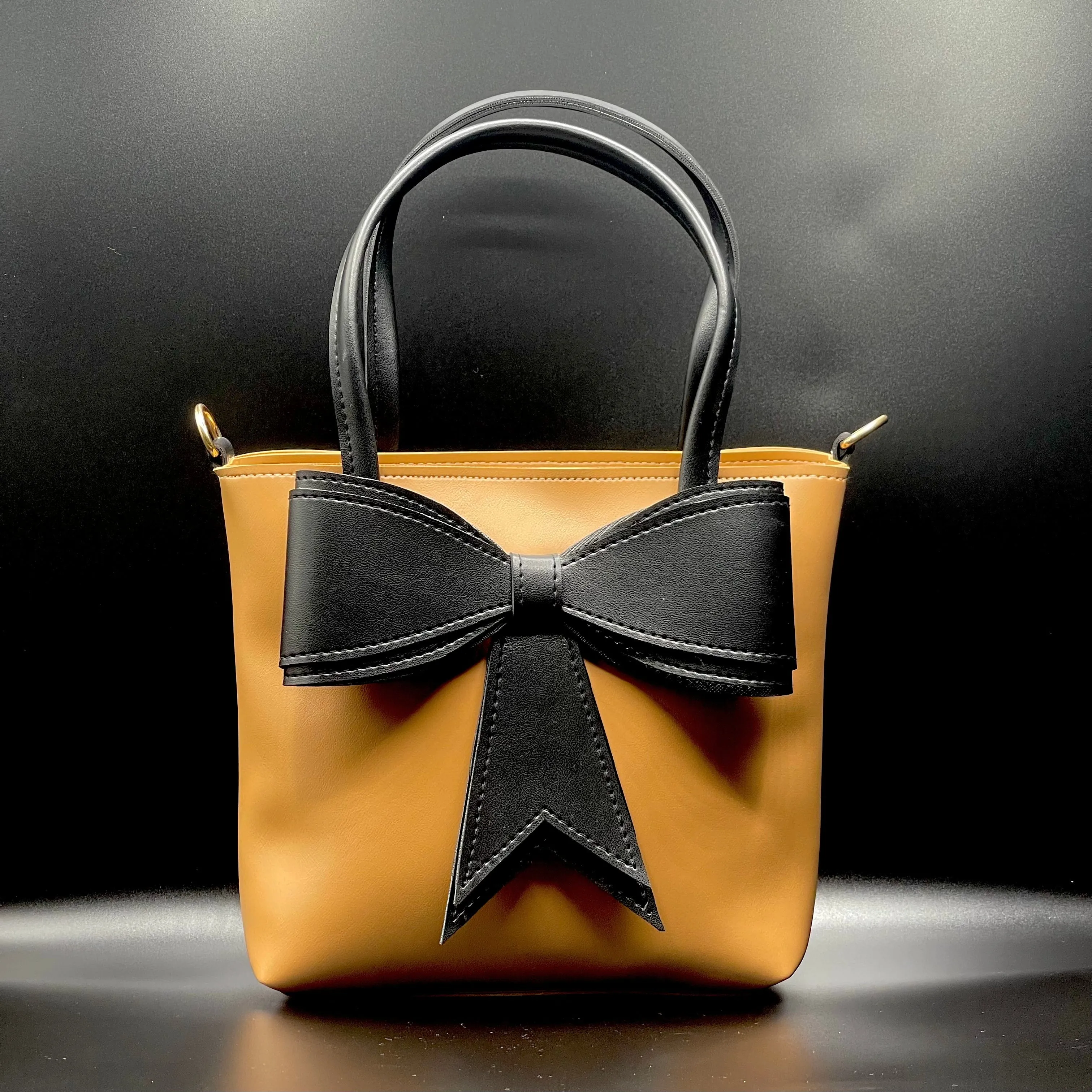 Leather Bow HandBag