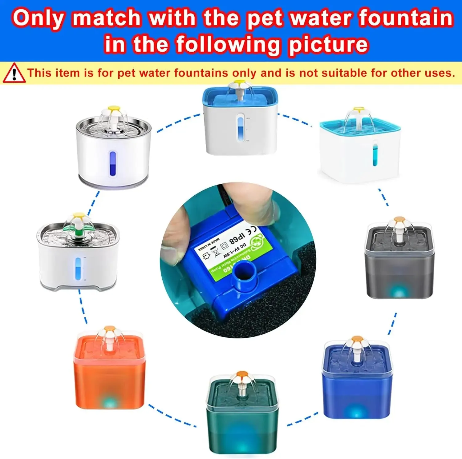 LED Light Pet Water Fountain