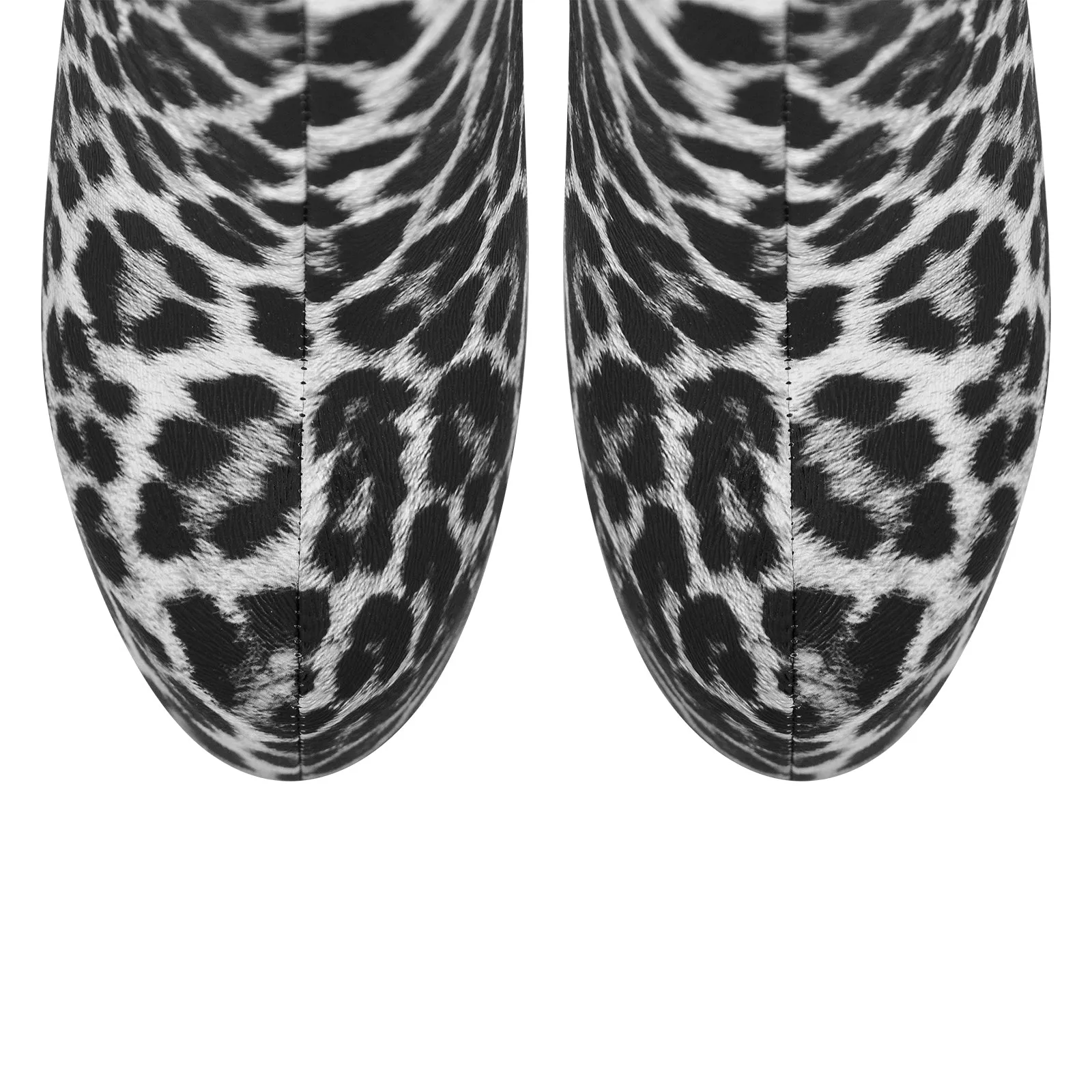 Leopard Platform Stiletto Ankle Boots