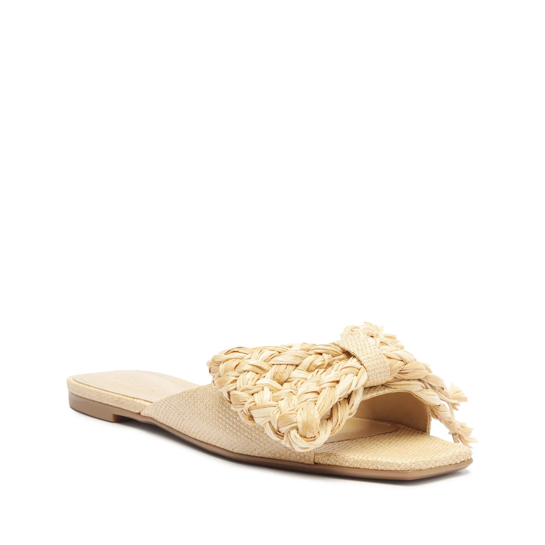 Lienne Straw Flat Sandal