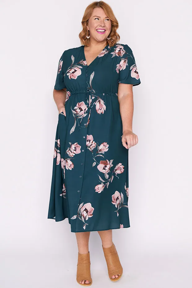 Marley Teal Floral Dress