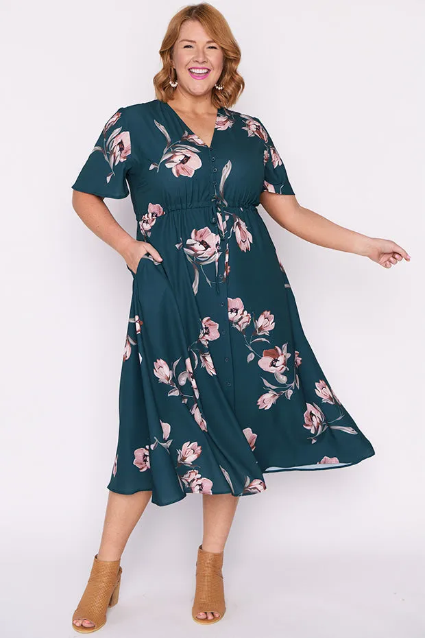 Marley Teal Floral Dress