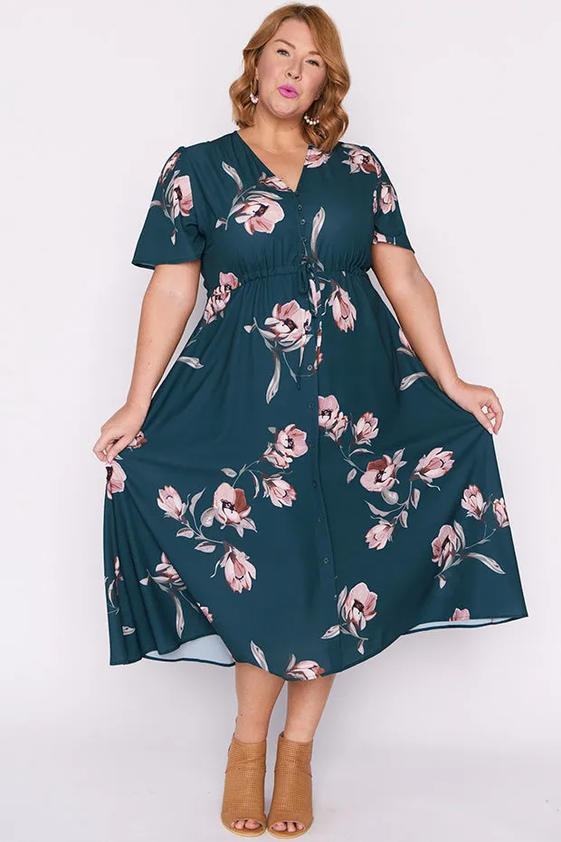 Marley Teal Floral Dress