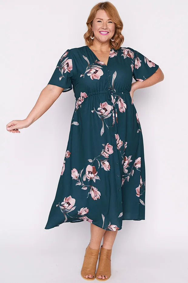 Marley Teal Floral Dress