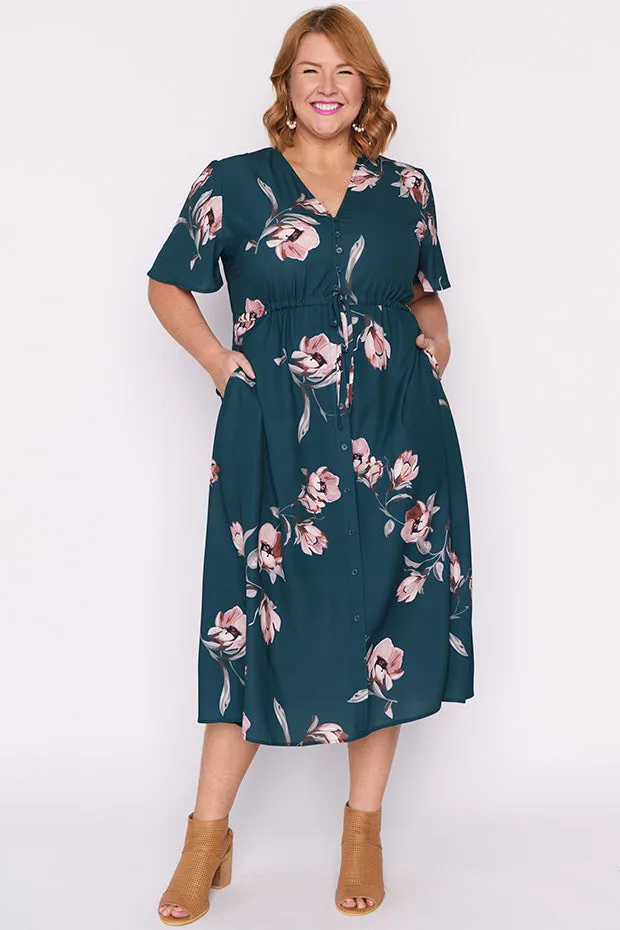 Marley Teal Floral Dress