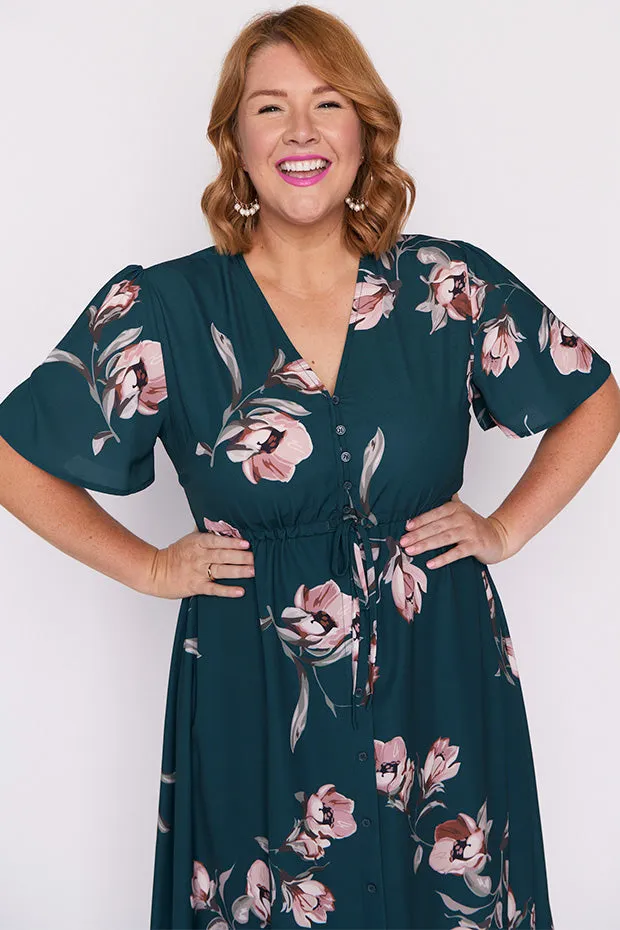 Marley Teal Floral Dress