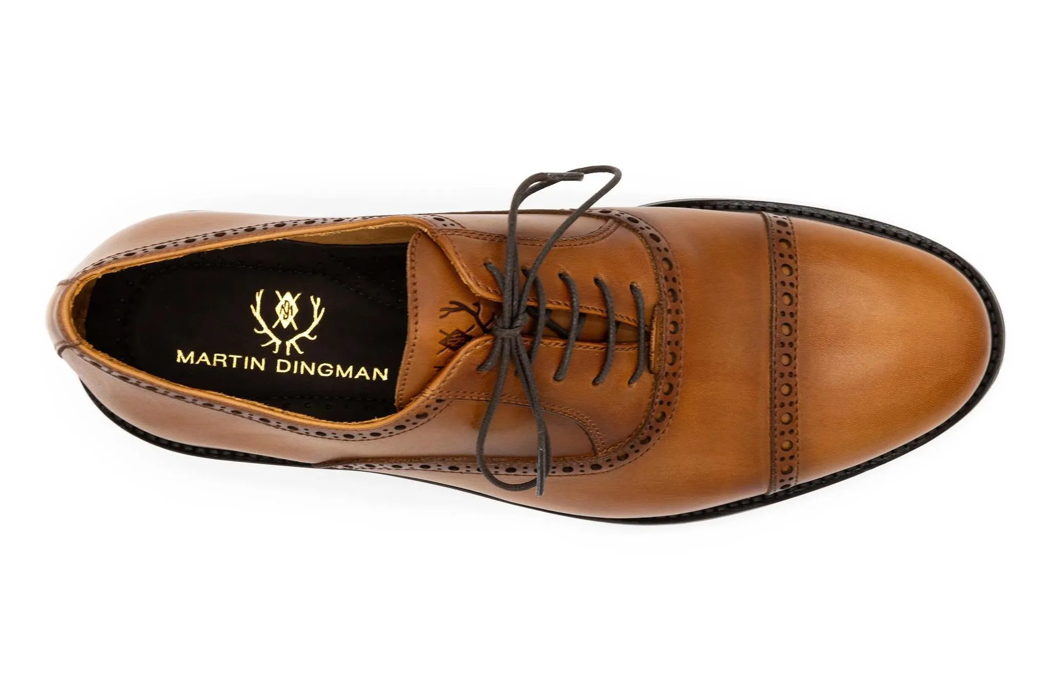 Martin Dingman CAMBRIDGE HAND STAINED DRESS CALF LEATHER CAP TOE