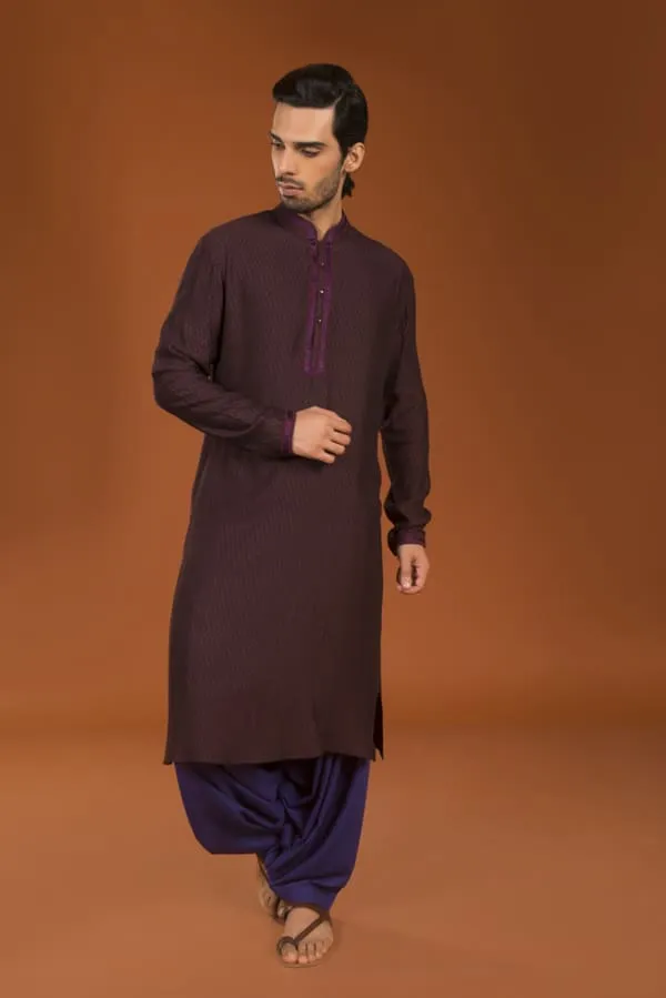 Matte Embroidered Kurta Set - Vardhan