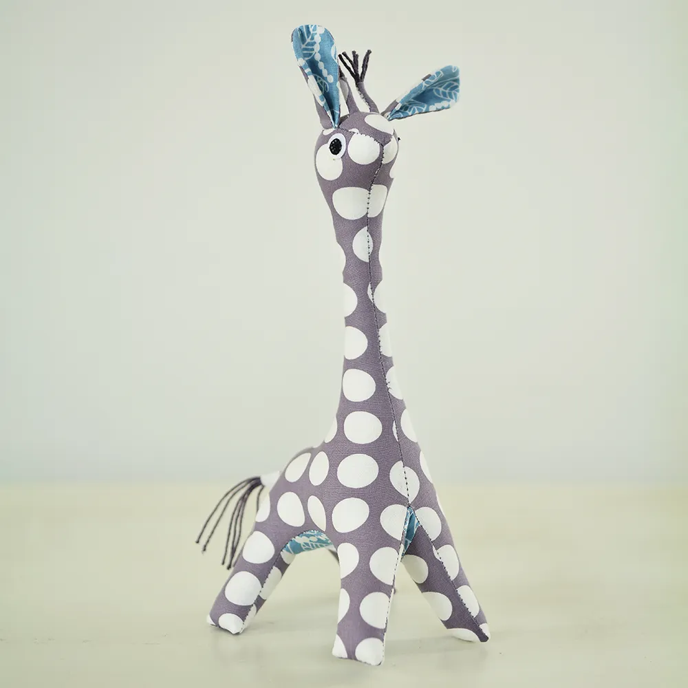 Mauve Scrappy Patchwork Baby Giraffe