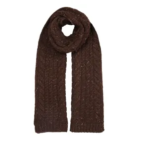 Men’s Cable Knit Scarf with Marl Yarn