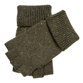 Men's Fingerless Knitted Gloves with Ribbed Cuffs