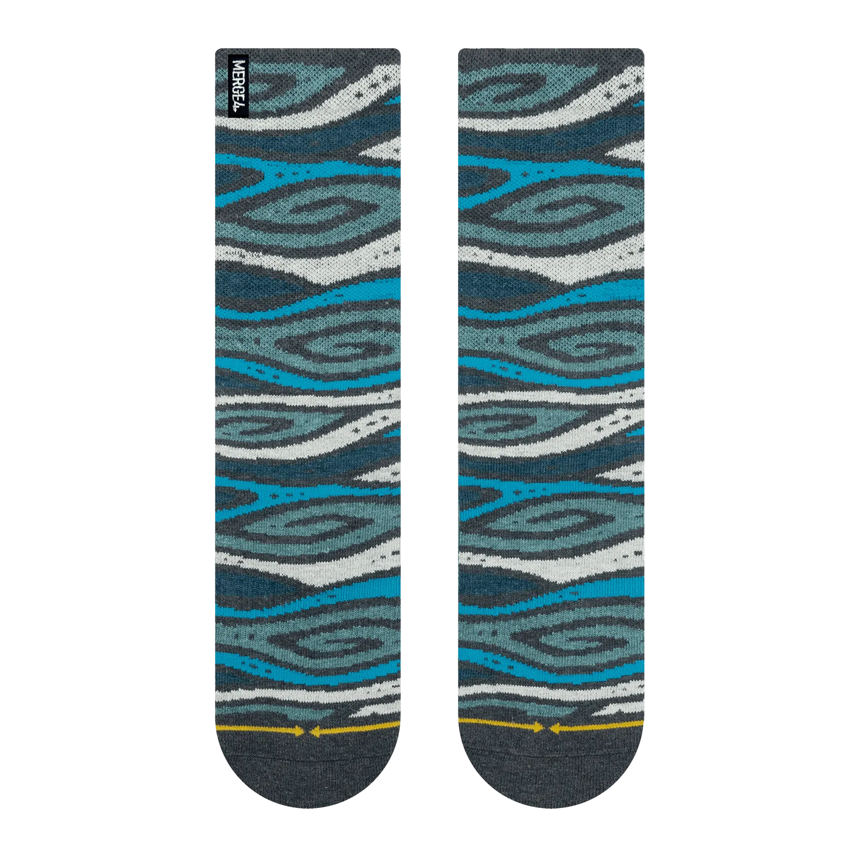 Merge4 Tencil/Hemp Wood Grain Crew Socks