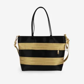 Mini Streamline Tote / Black and Gold