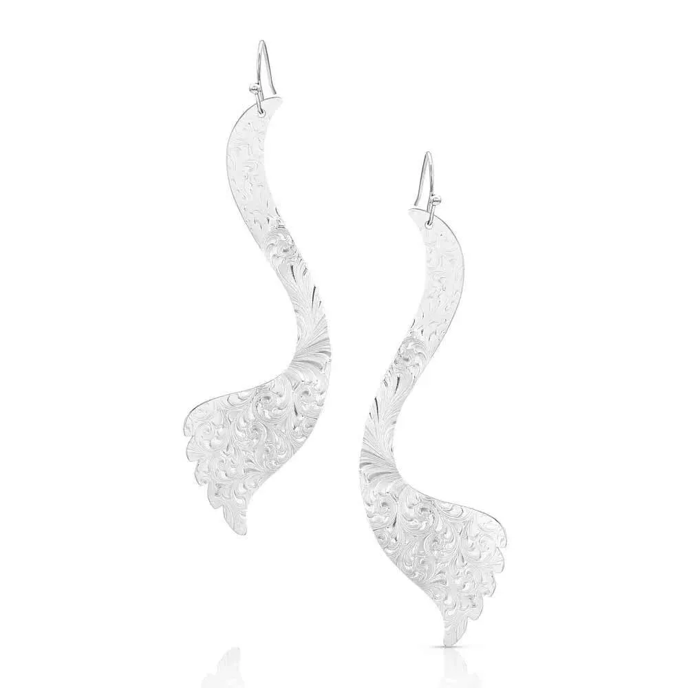 Montana Silversmiths Falling Feather Earrings