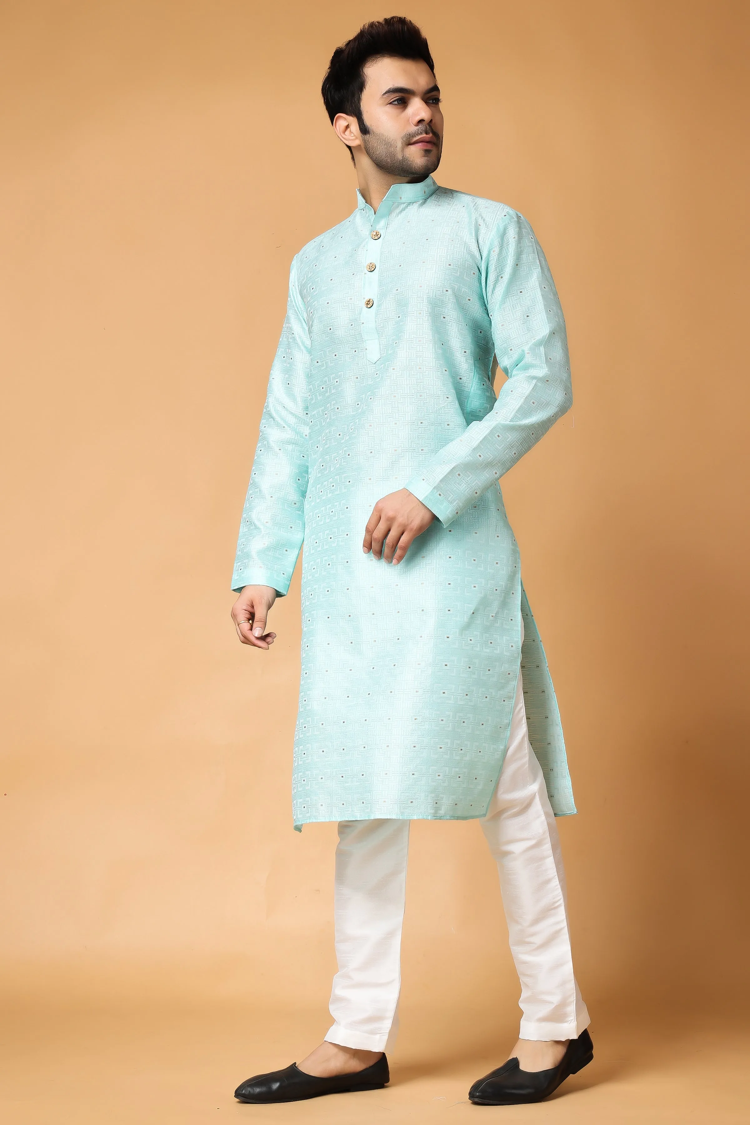 Moonlit Jacquard Woven Kurta Pajama