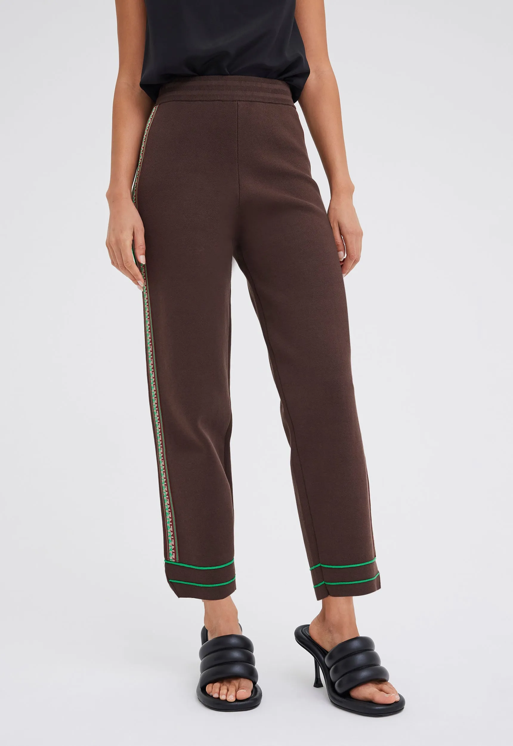 NAGNATA Symbol Track Pant - Chocolate Brown