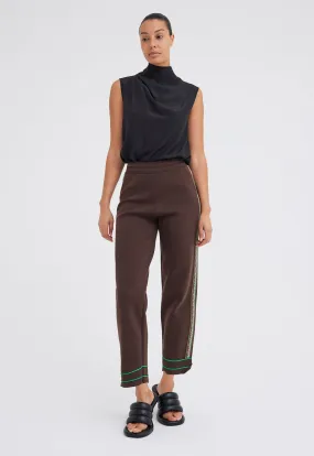 NAGNATA Symbol Track Pant - Chocolate Brown