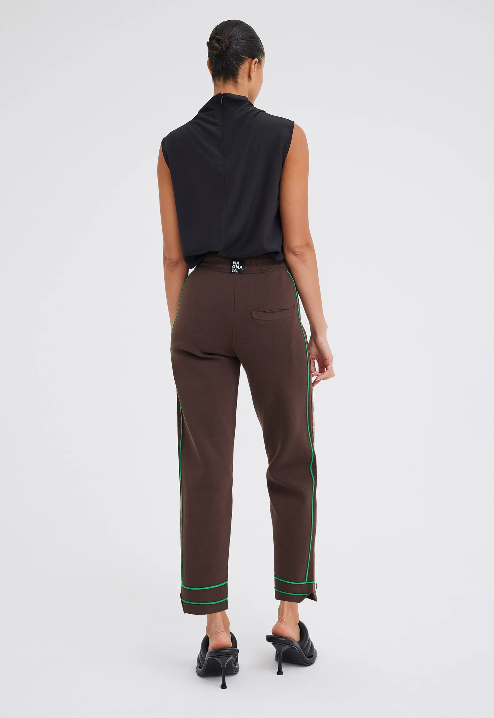 NAGNATA Symbol Track Pant - Chocolate Brown