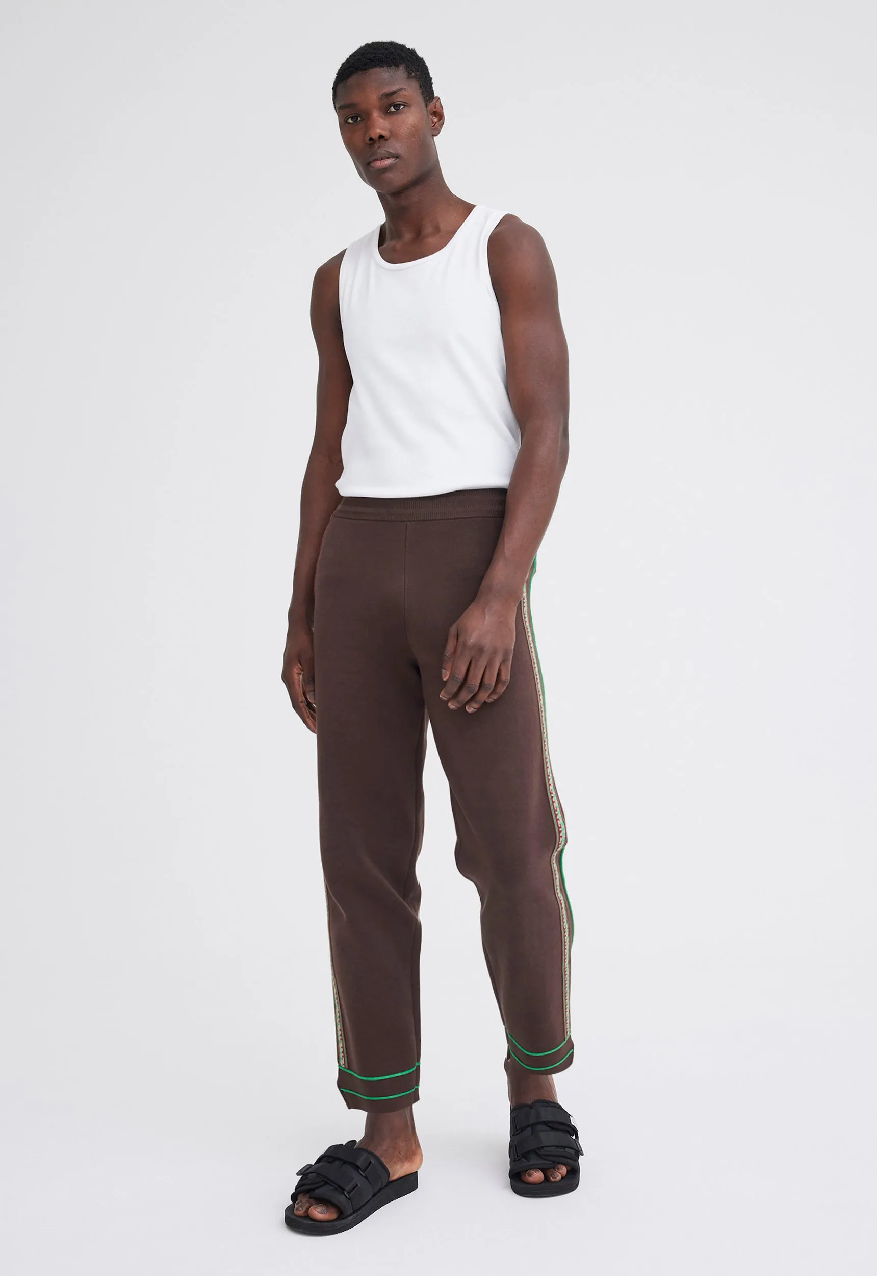 NAGNATA Symbol Track Pant - Chocolate Brown