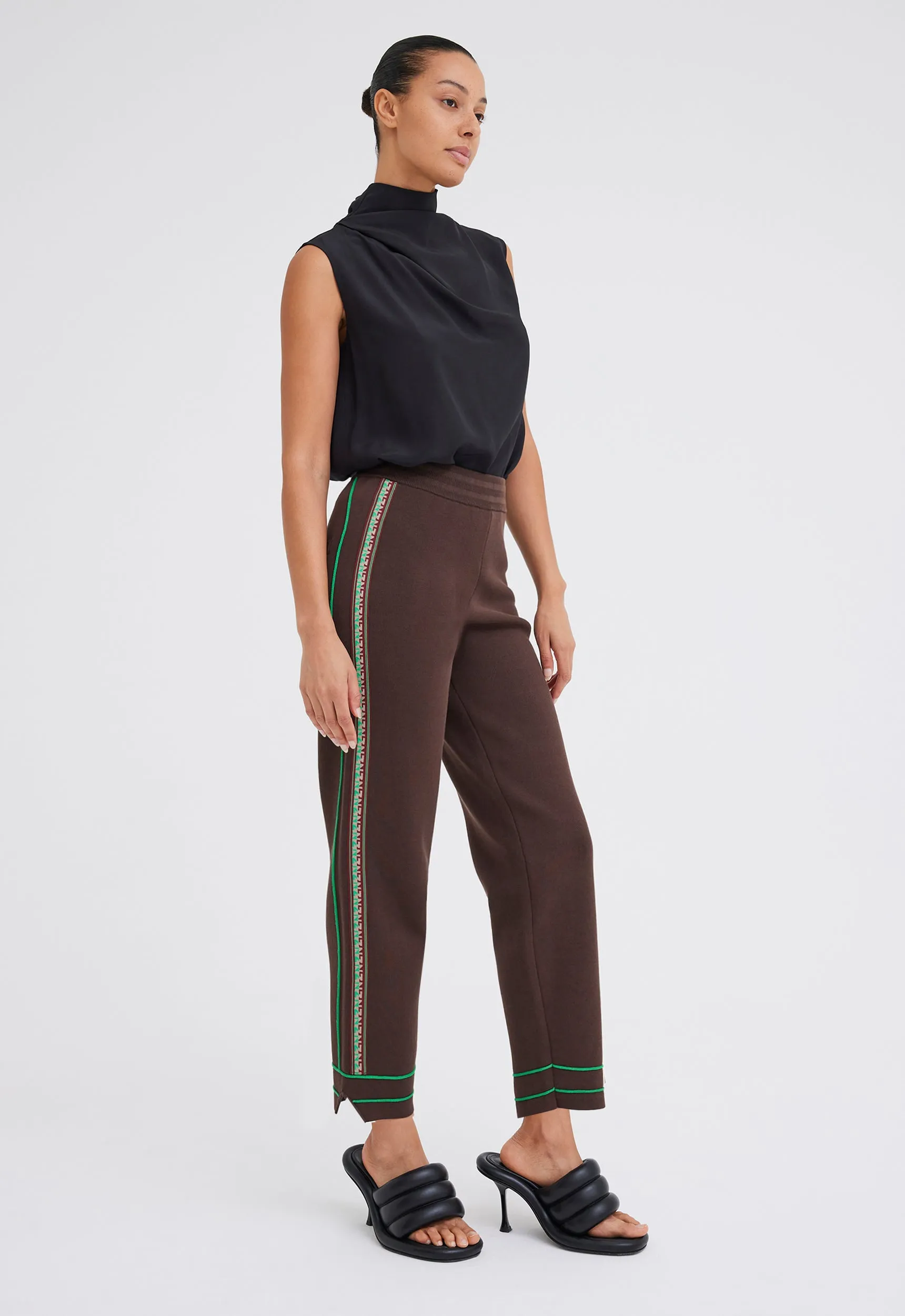 NAGNATA Symbol Track Pant - Chocolate Brown