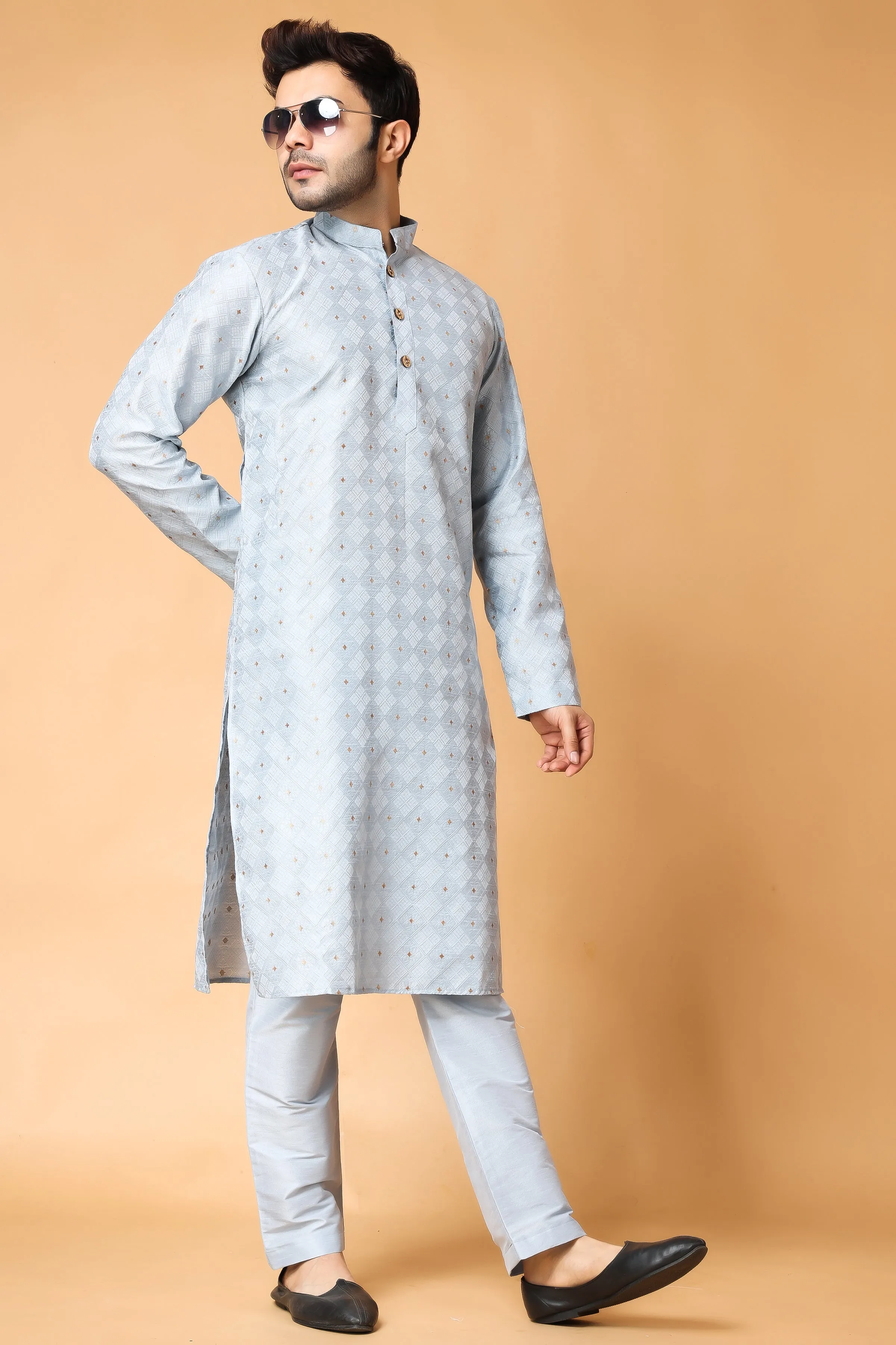 North Star Jacquard Kurta