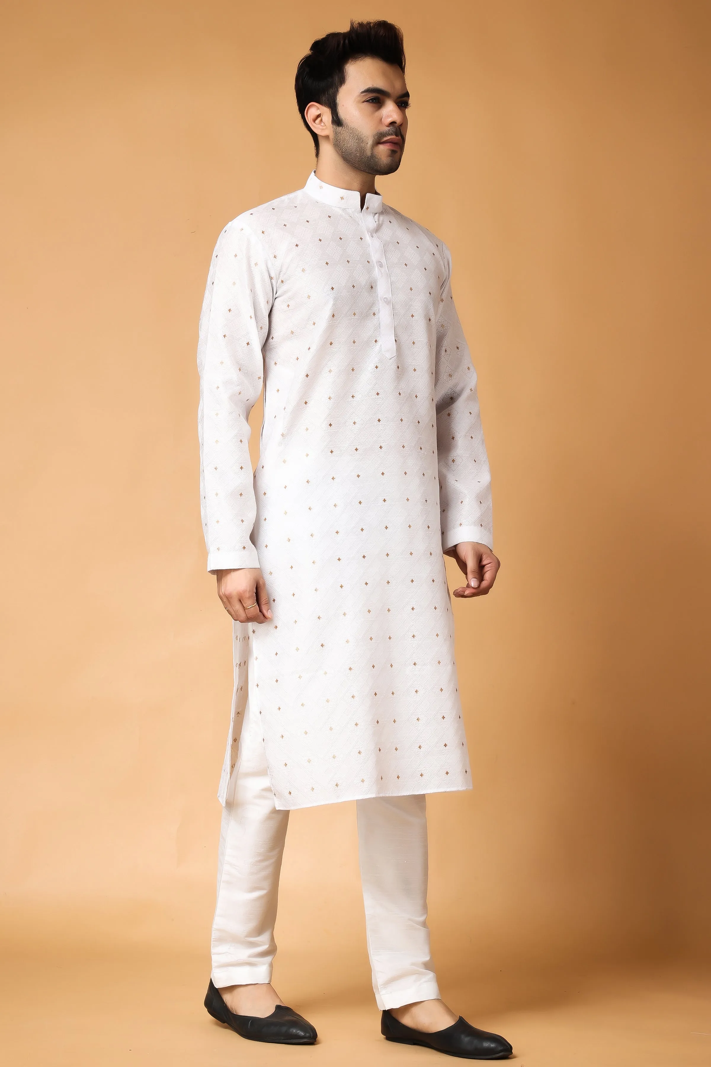 Opulent Jacquard Woven Kurta