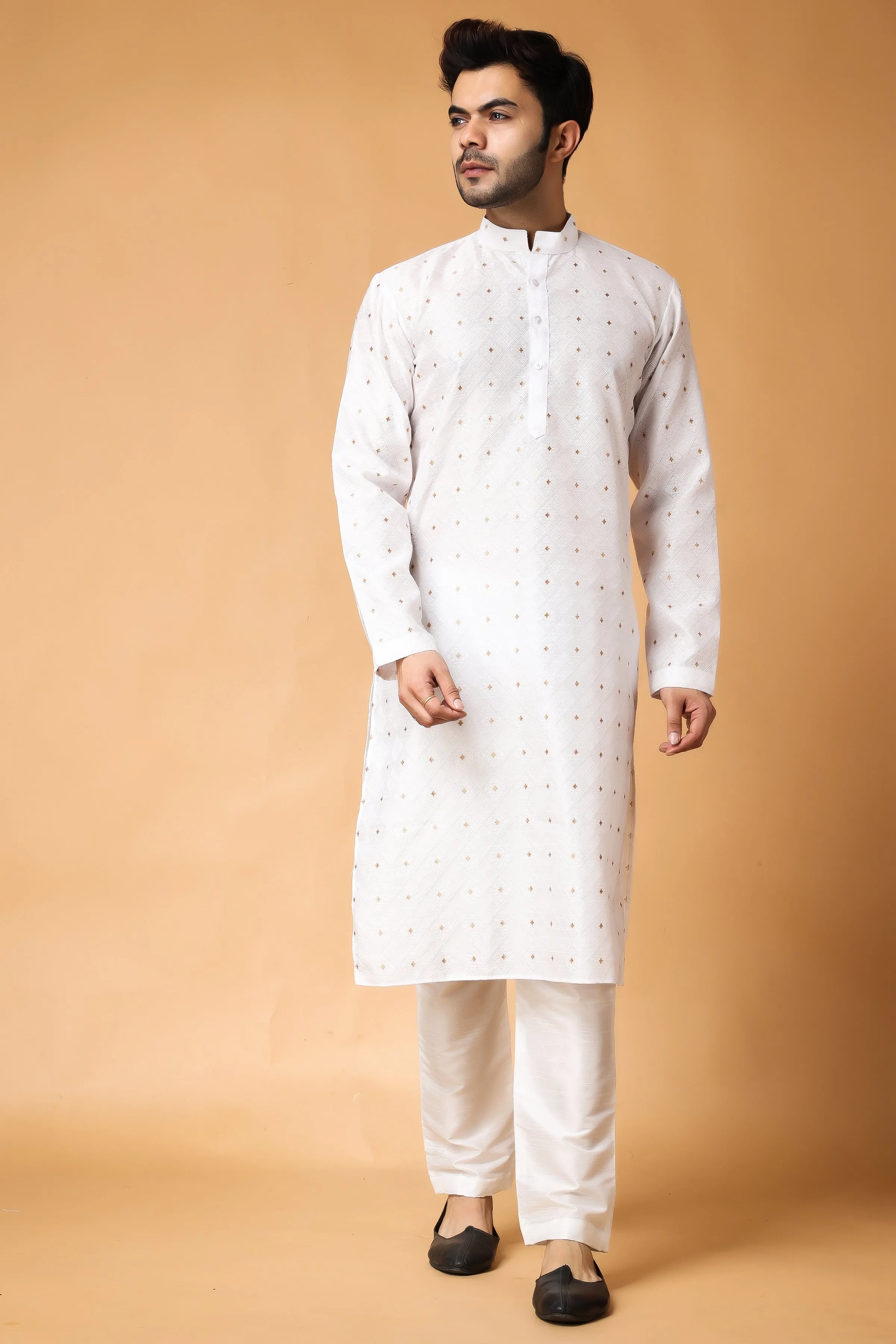 Opulent Jacquard Woven Kurta