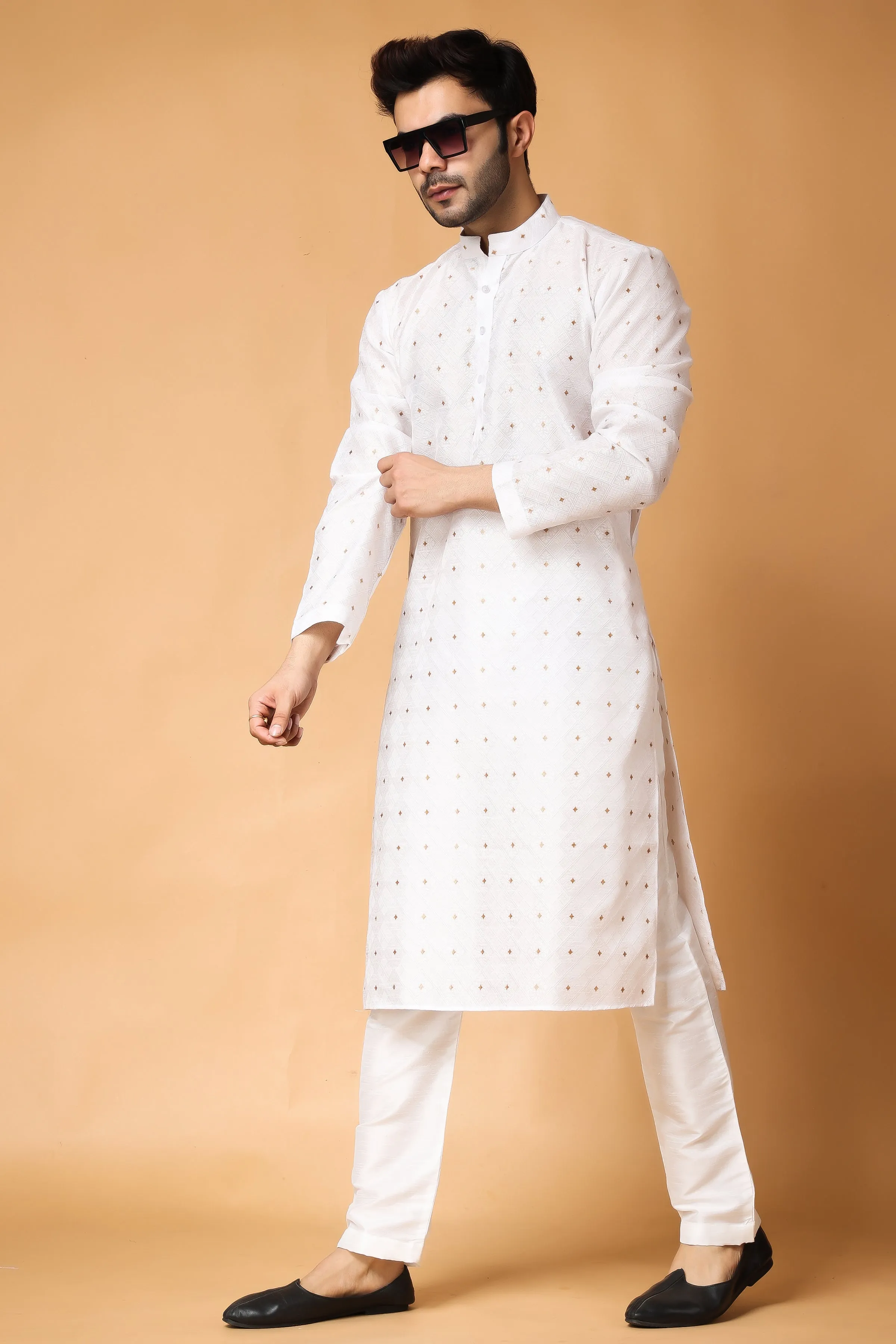 Opulent Jacquard Woven Kurta