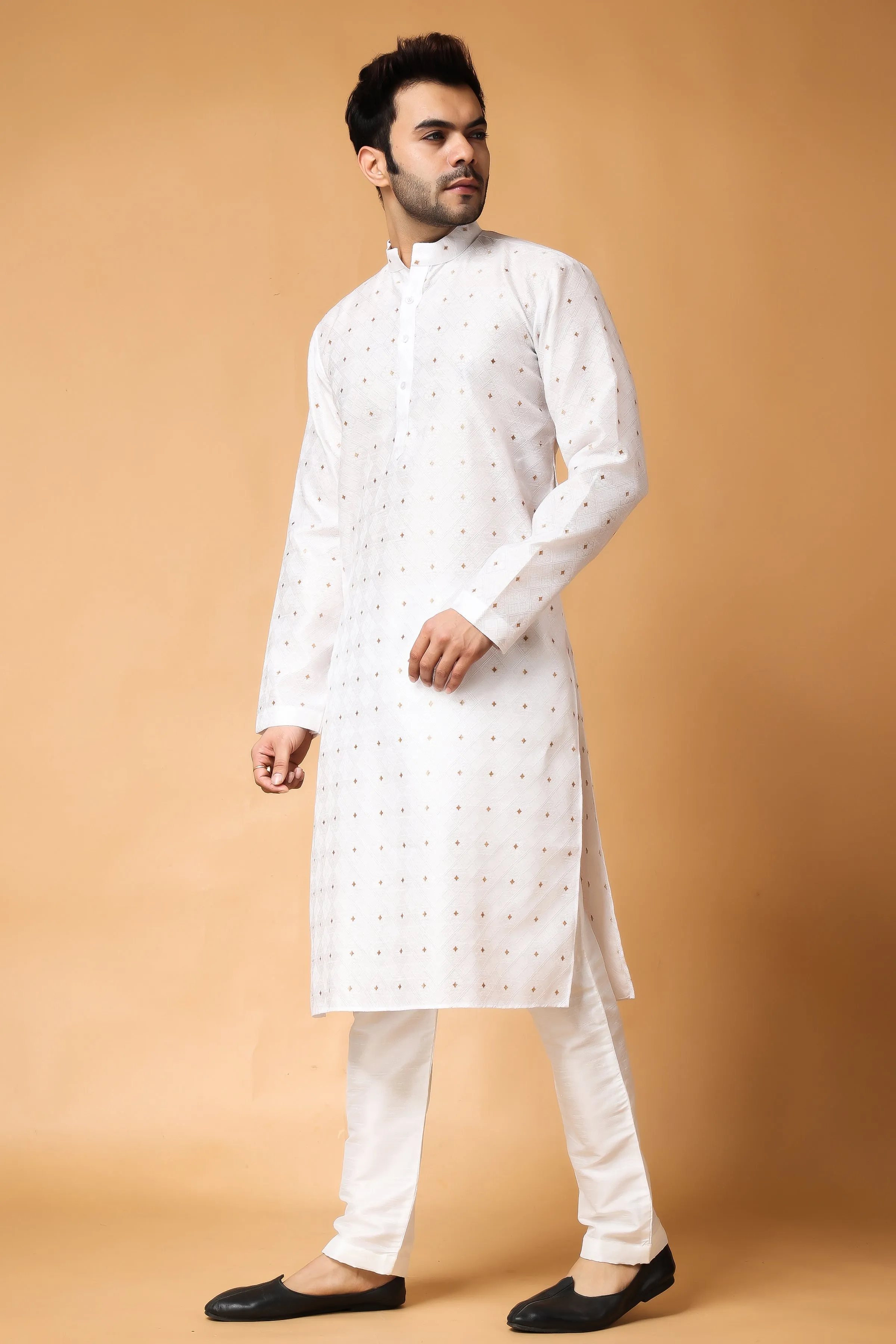 Opulent Jacquard Woven Kurta