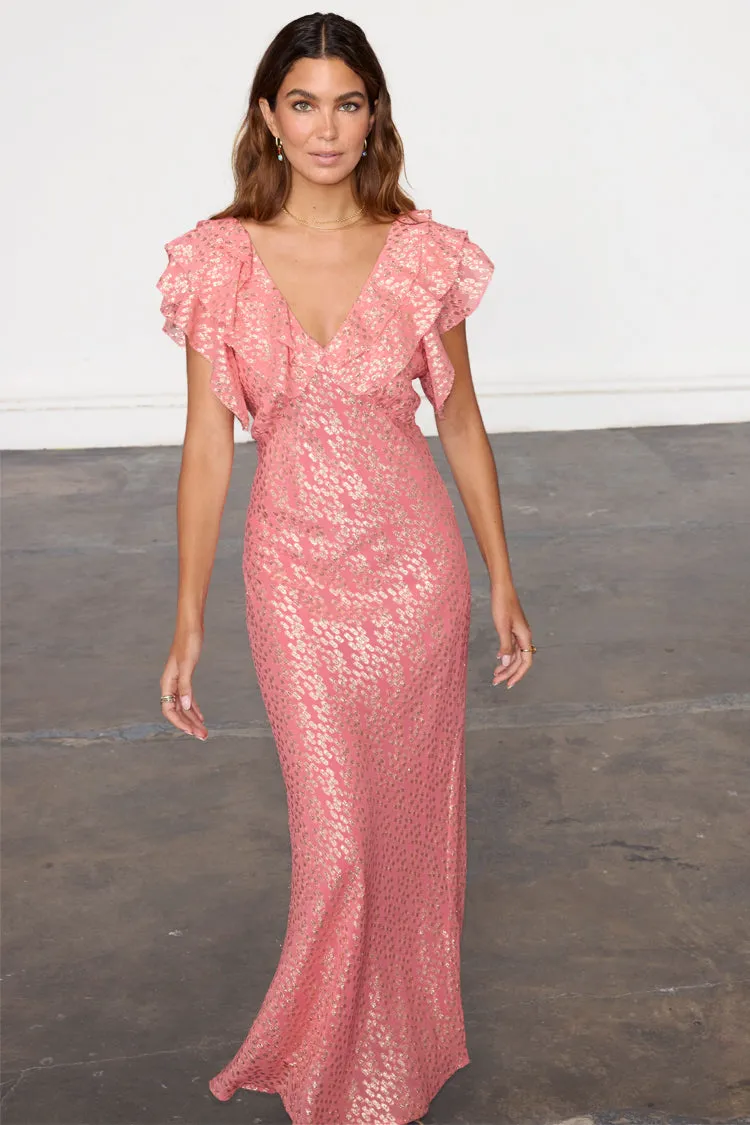 Pink Jacquard Tilda Dress